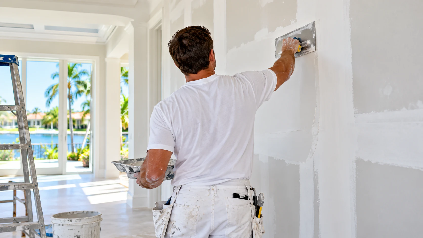Professional finishing interior drywall